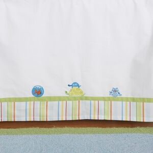 NEW The Little Acorn Funny Friends Embroidered Cribskirt